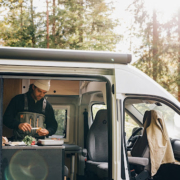 cooking in Sunlight campervan